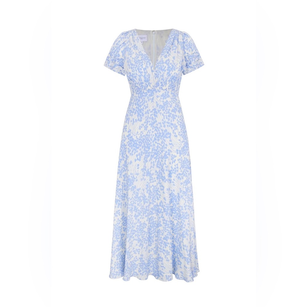 Suzannah London Heart Leaves Silk Tea Dress